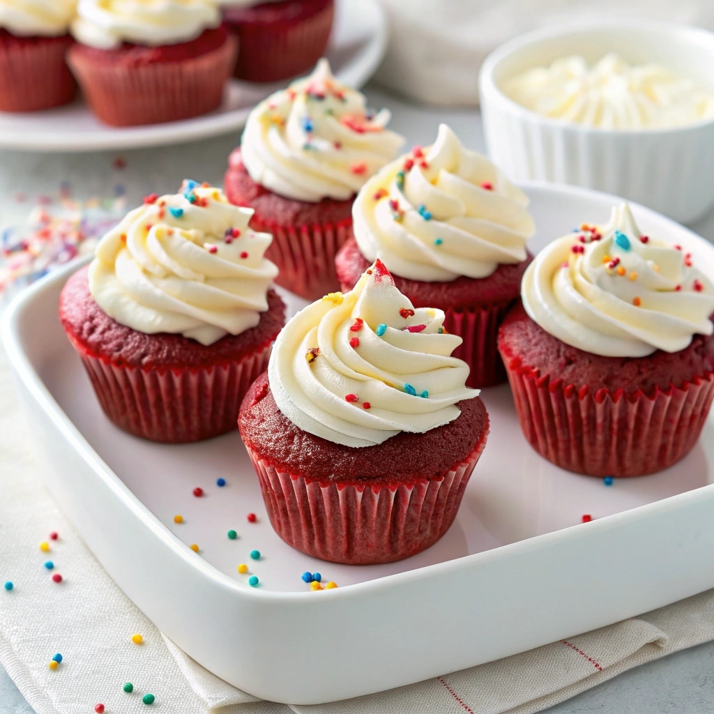 mini red velvet cupcakes