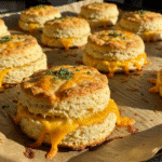 Hot and fluffy breakfast biscuits fresh out of the oven