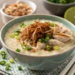 vietnamese congee with toppings