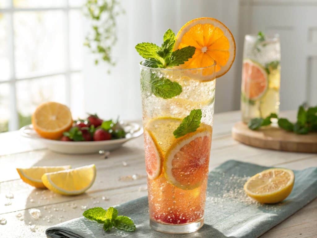 easy mocktail recipes with citrus and mint